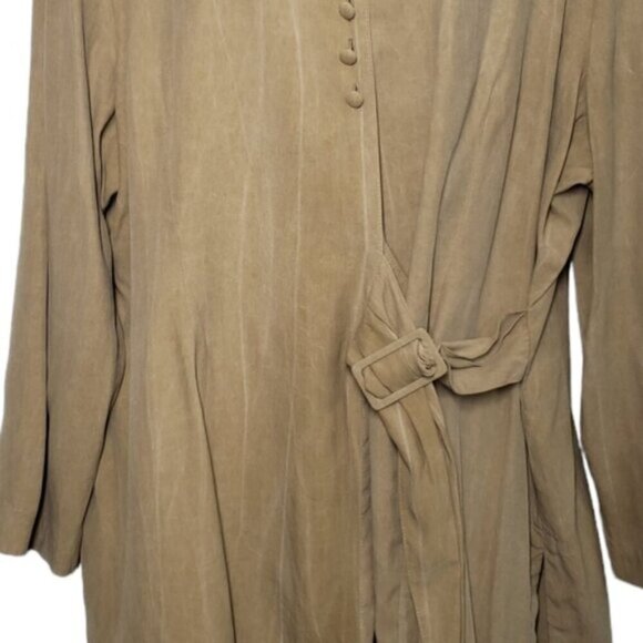 Joseph Ribkoff Bronze Tan Wrap Tunic Blouse Long Sleeve Top Plus Size - Picture 4 of 13